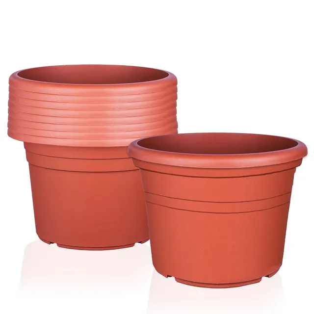 BigDean Blumentopf Ø35cm 9er Terrakotta Kunststoff