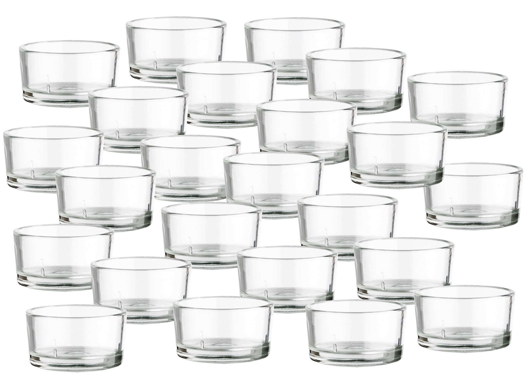 BigDean Haushalt & Alltag Teelichtgläser Glas 24er Set Made in Germany