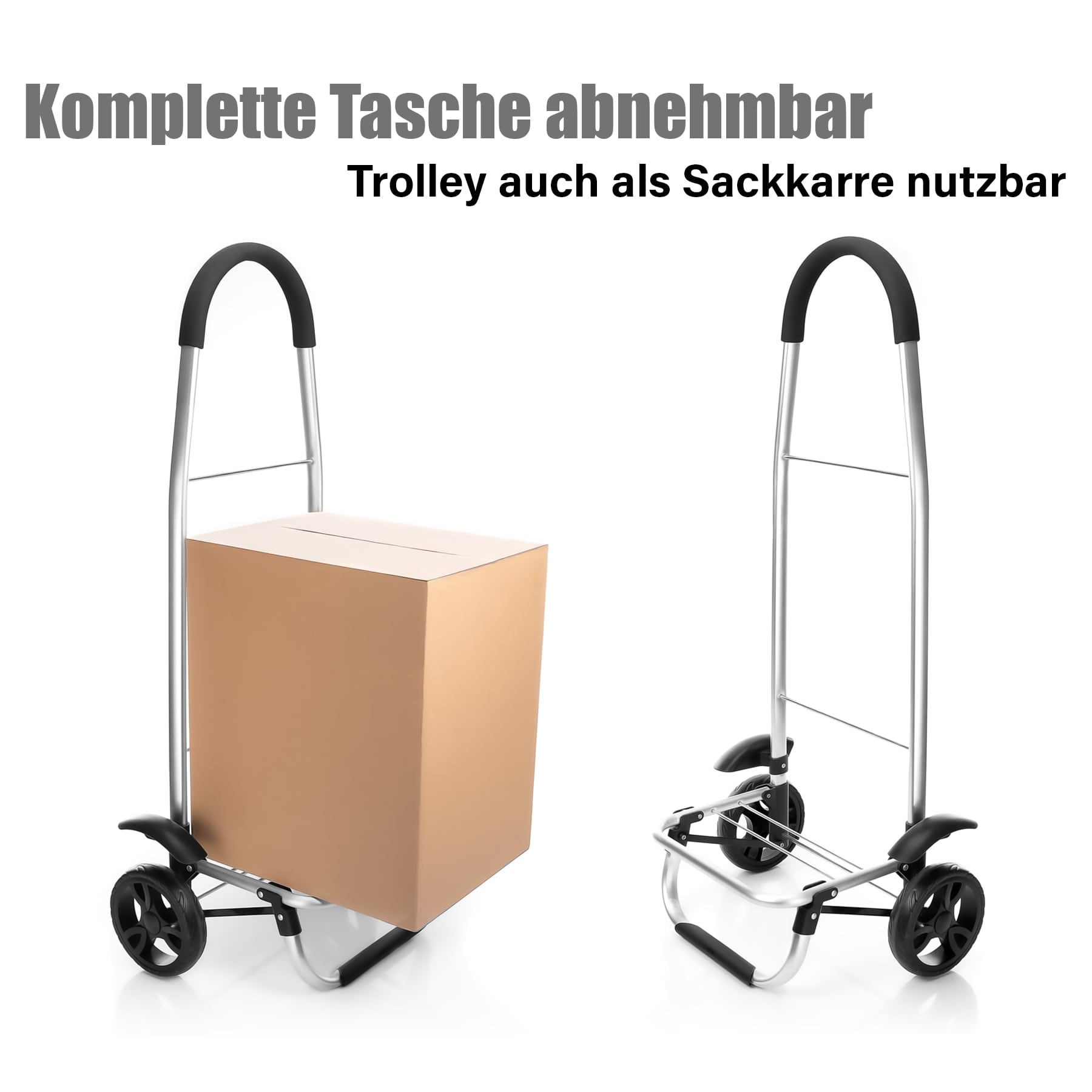 BigDean Einkaufstrolley klappbar 56L mit Kühlfach