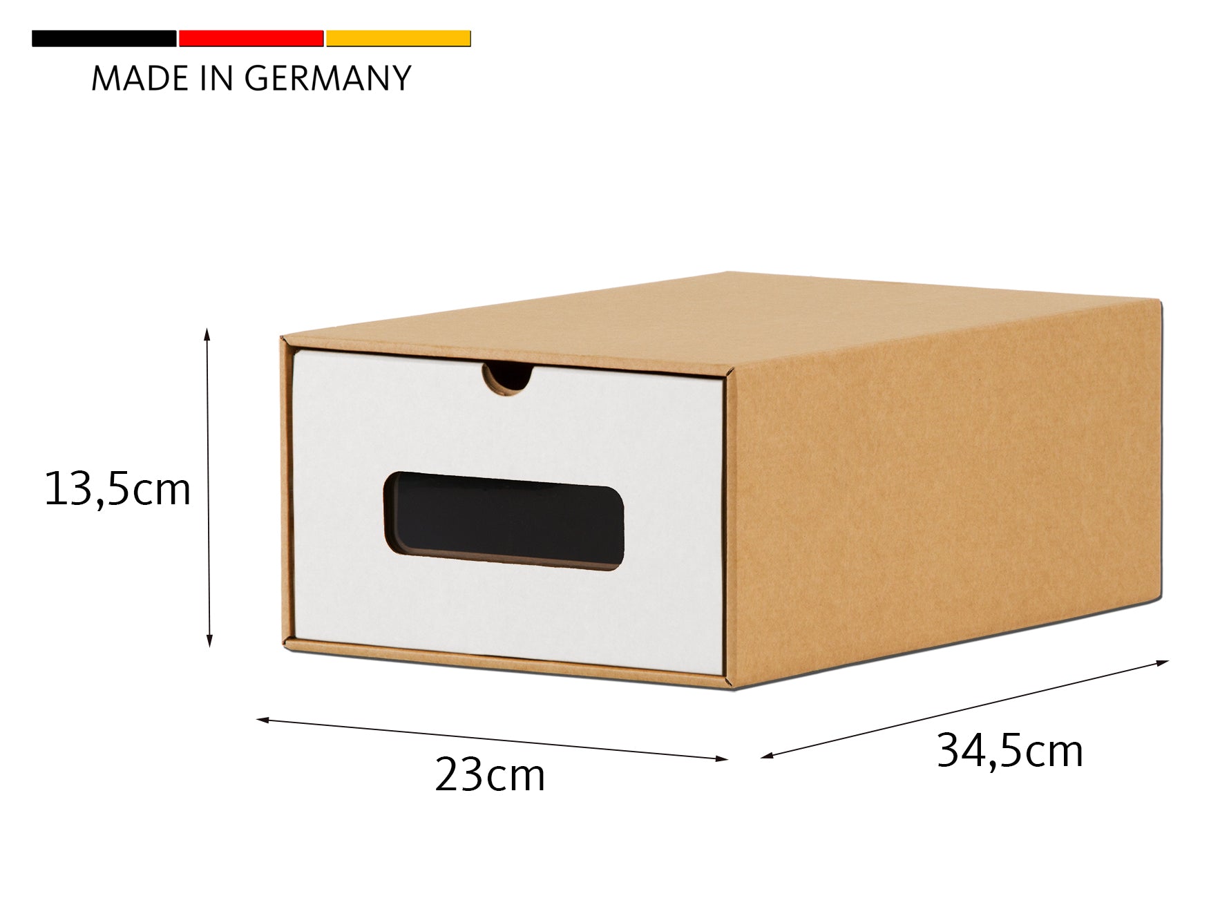 BigDean Haushalt & Alltag 30x Schuhbox braun-weiß Sichtfenster stapelbar