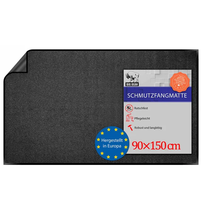 BigDean Schmutzfangmatte 90x150 Anthrazit rutschfest XXL