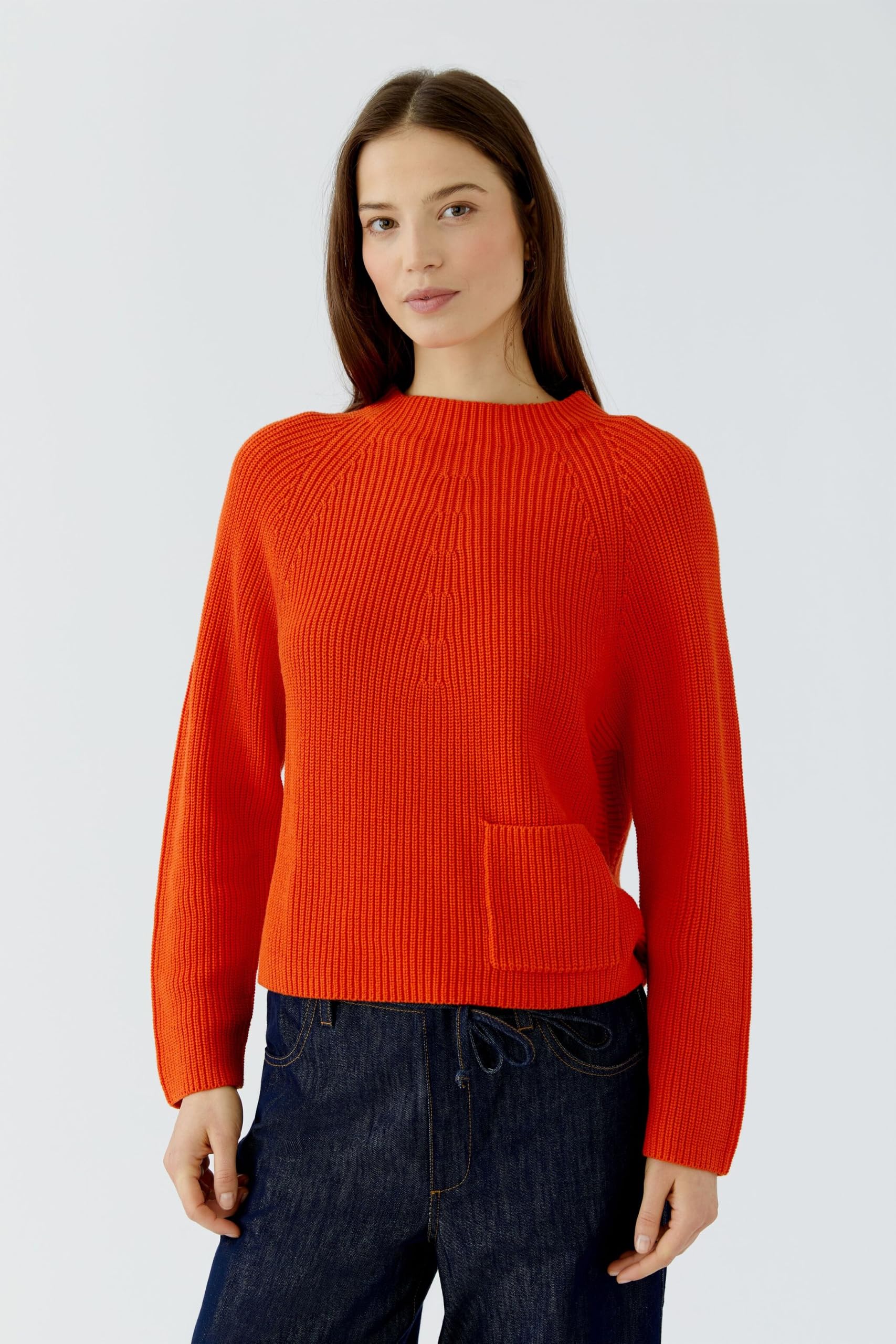 OUI RIYA Pullover Uni Baumwolle Bramble Berry