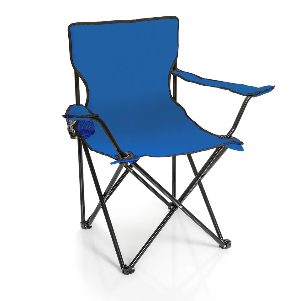 BigDean Garten Faltstuhl Blau Campingstuhl Getränkehalter 120 kg