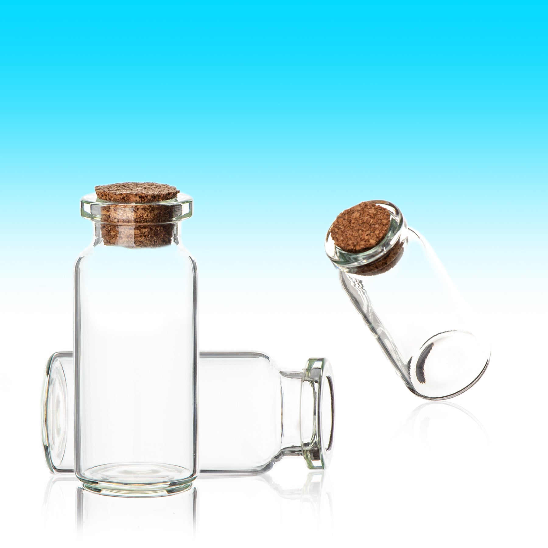 BigDean Küche Glasfläschchen Korken 10ml 20 Stück
