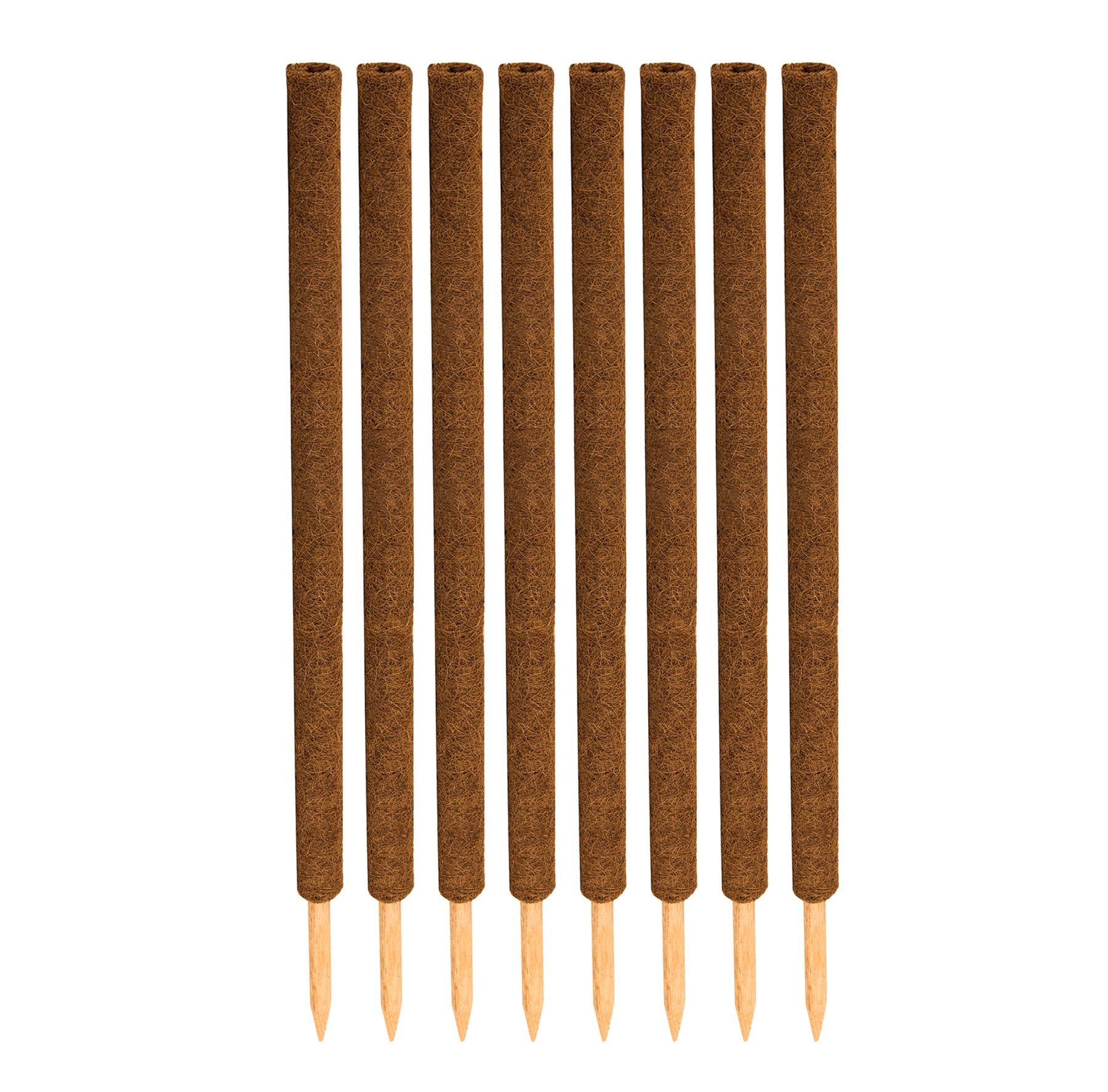 BigDean 8er Pflanzstäbe Kokos 110 cm Rankhilfe
