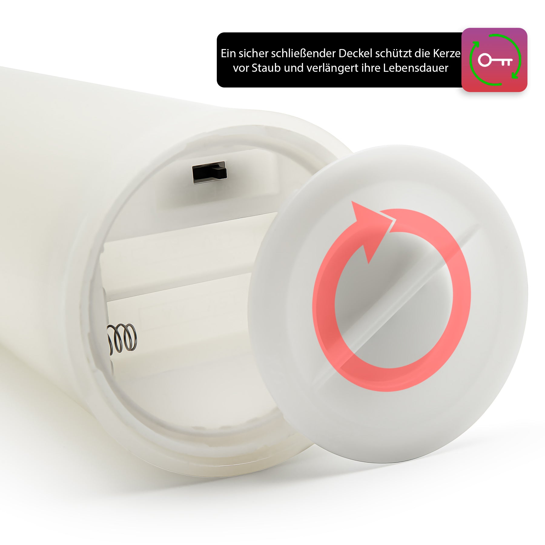 BigDean LED Kerzen Timer 3er Set Echtwachs-Optik Outdoor