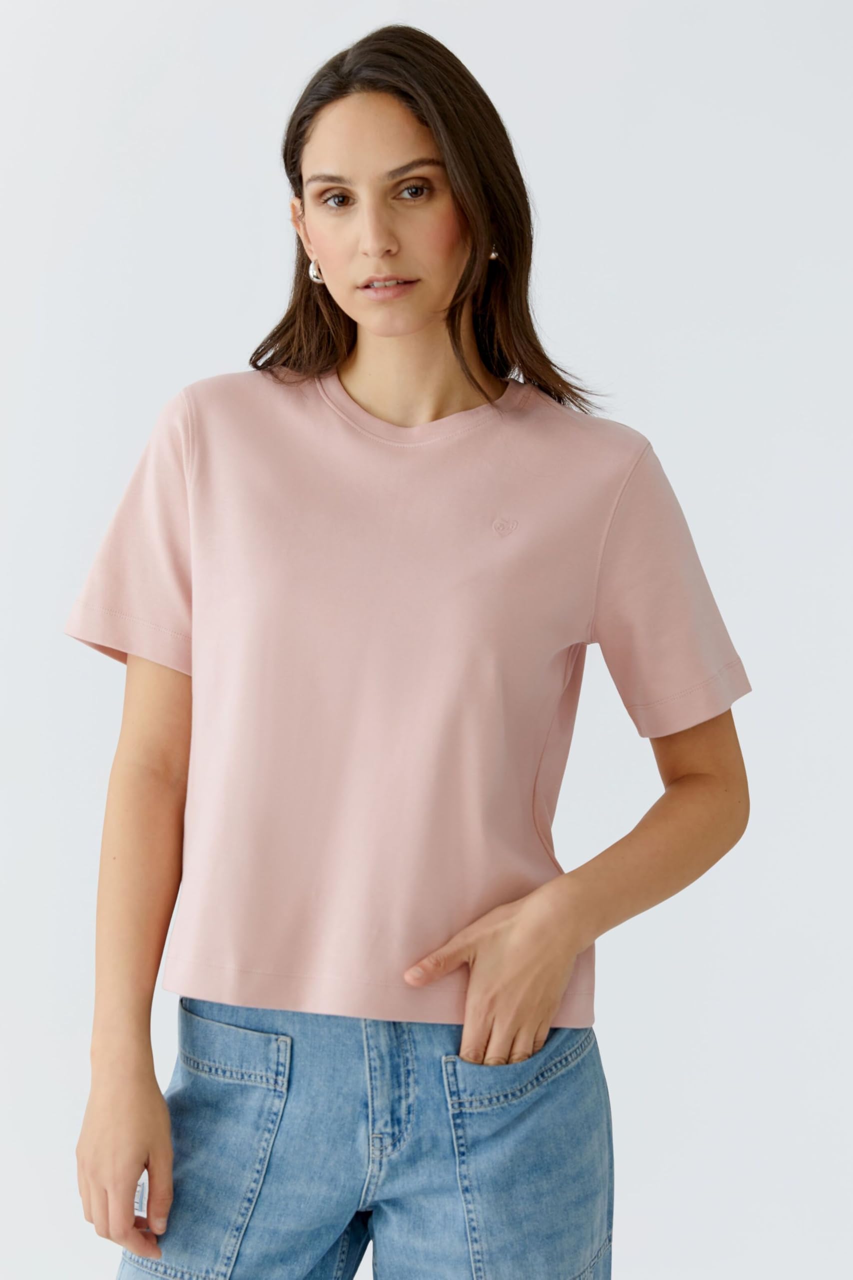 OUI SVEHA T-Shirt Uni Baumwolle für Damen