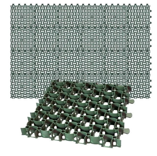 BigDean Küche & Vorrat Rasengitter 24x 50x50 cm grün 6 m²