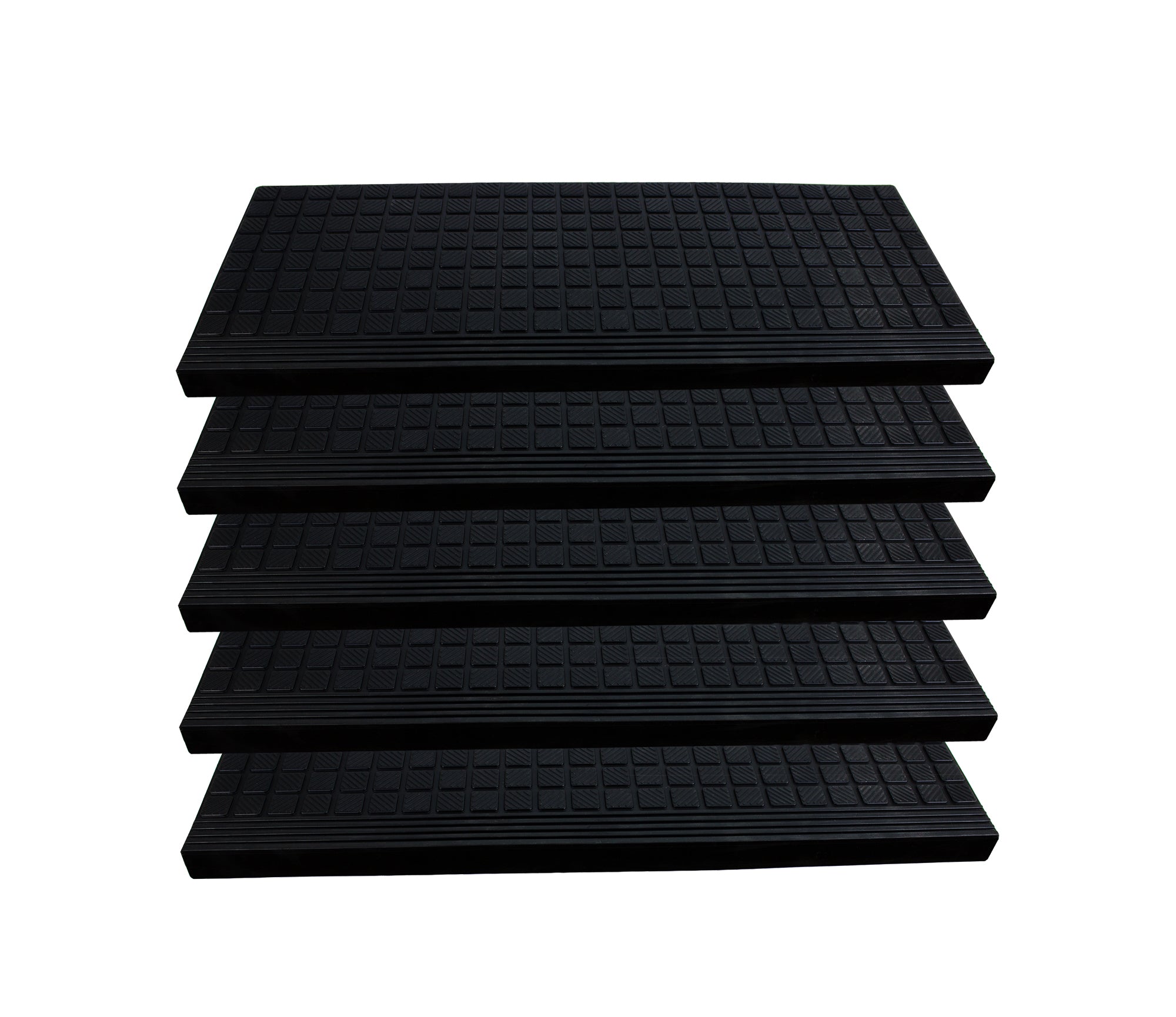 BigDean Haushalt Stufenmatte Gummi 65x26cm 5er rutschfest