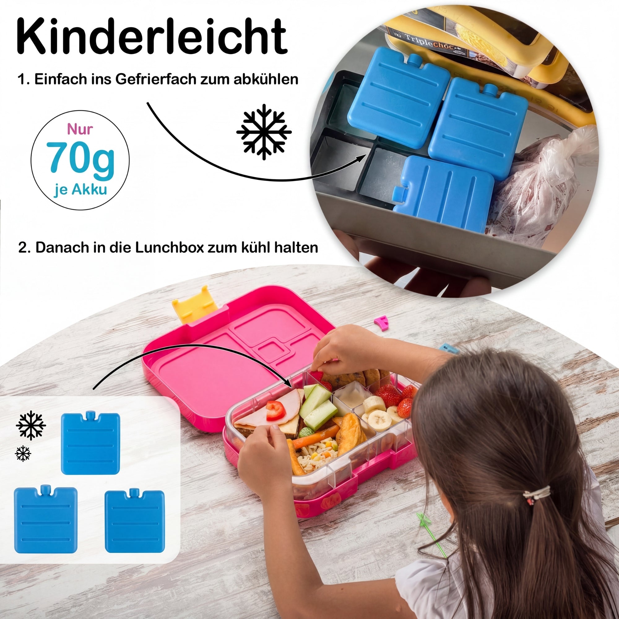 BigDean Kühlakkus Mini 7,5 cm Kühlpacks 12er Set