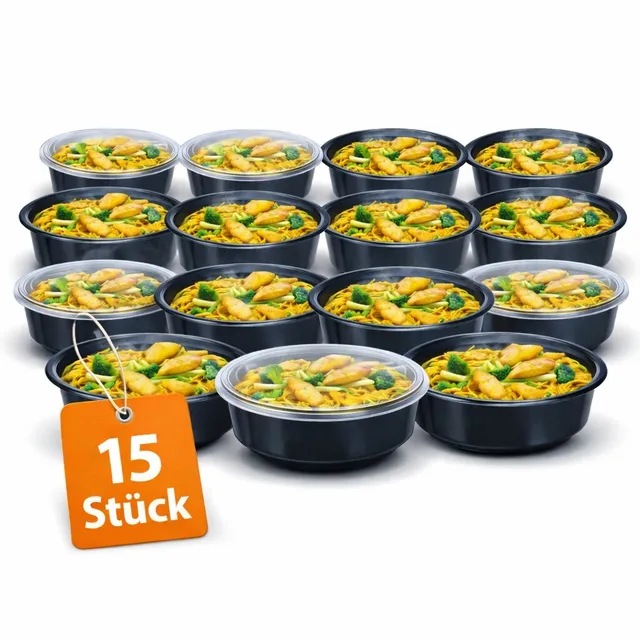 BigDean Küche Meal Prep Box 700 ml 15er rund BPA-frei