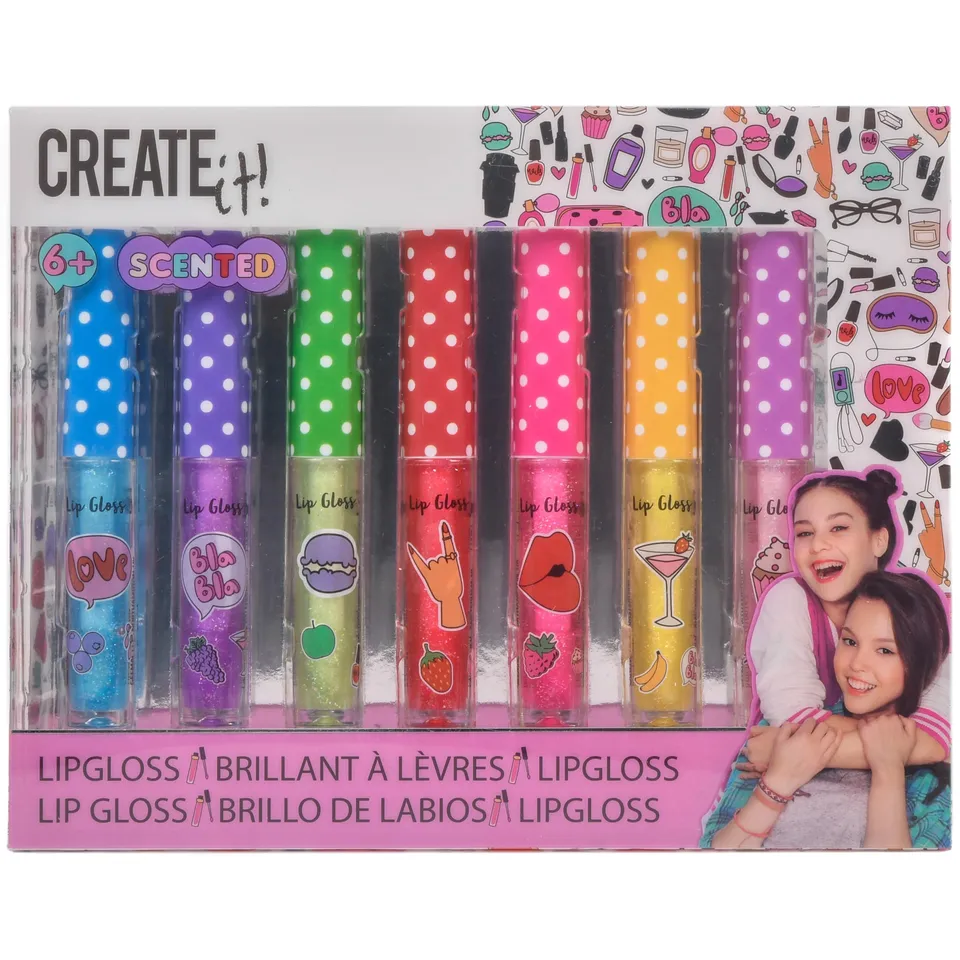 Create It Makeup Schminkset Lipgloss 7 Stück Glitter