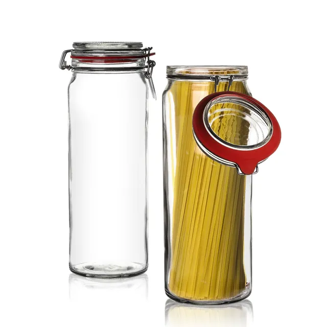 BigDean Küche & Vorrat Vorratsgläser 2160ml Bügel 3er Set Glas