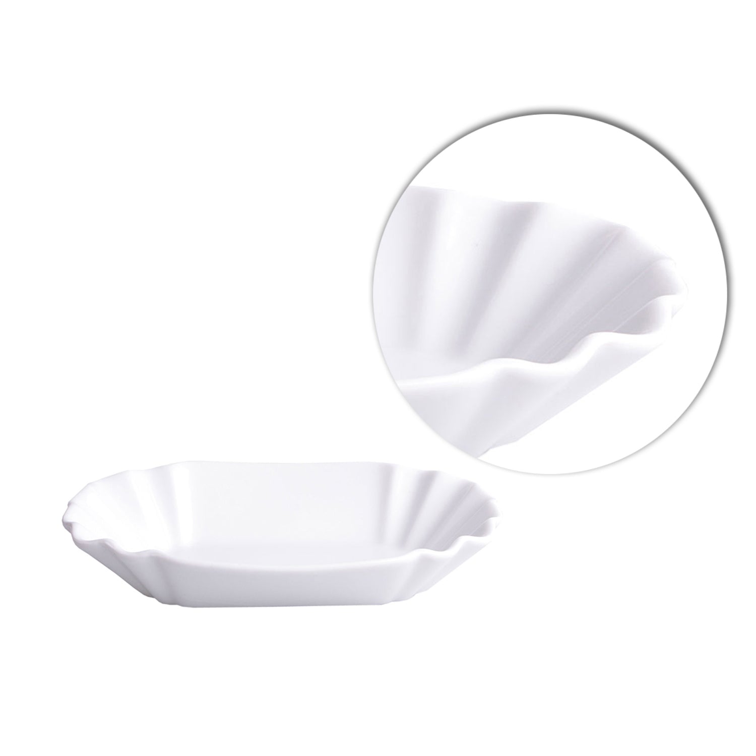 BigDean Küche Pommesschale Porzellan 19,5 cm 12er Weiß