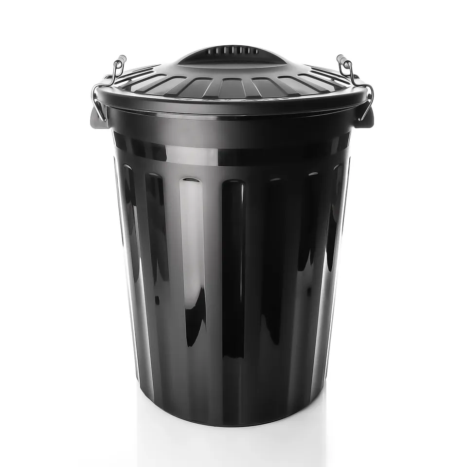 BigDean Universaltonne 80 Liter Schwarz mit Deckel