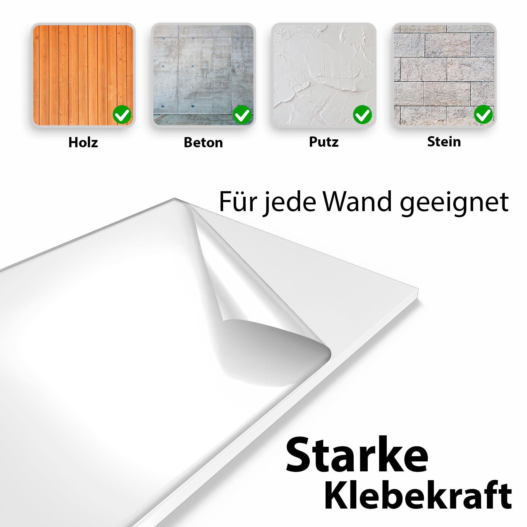 BigDean Haushalt Garagen Wandschutz selbstklebend 4x Weiß