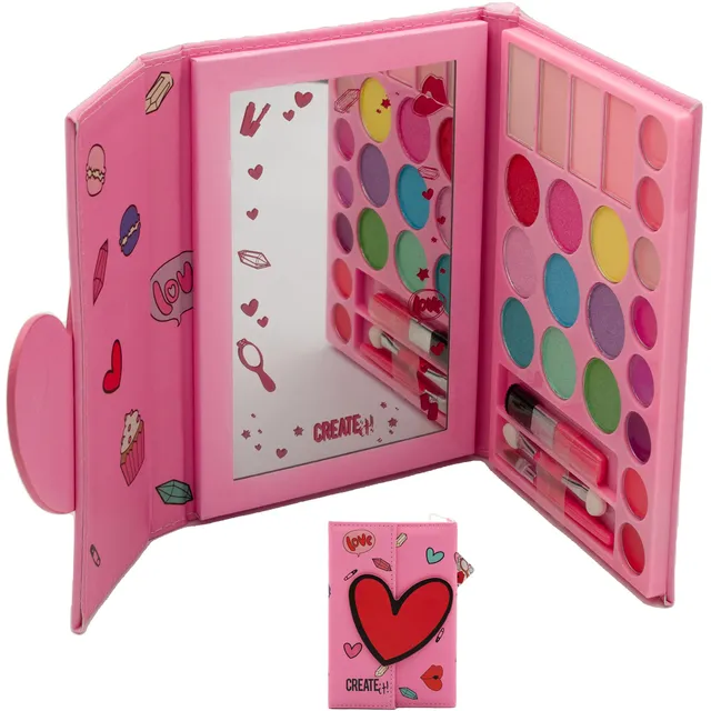 Create It Beauty Cases 84526 Schminkbuch Kunstleder mit Spiegel