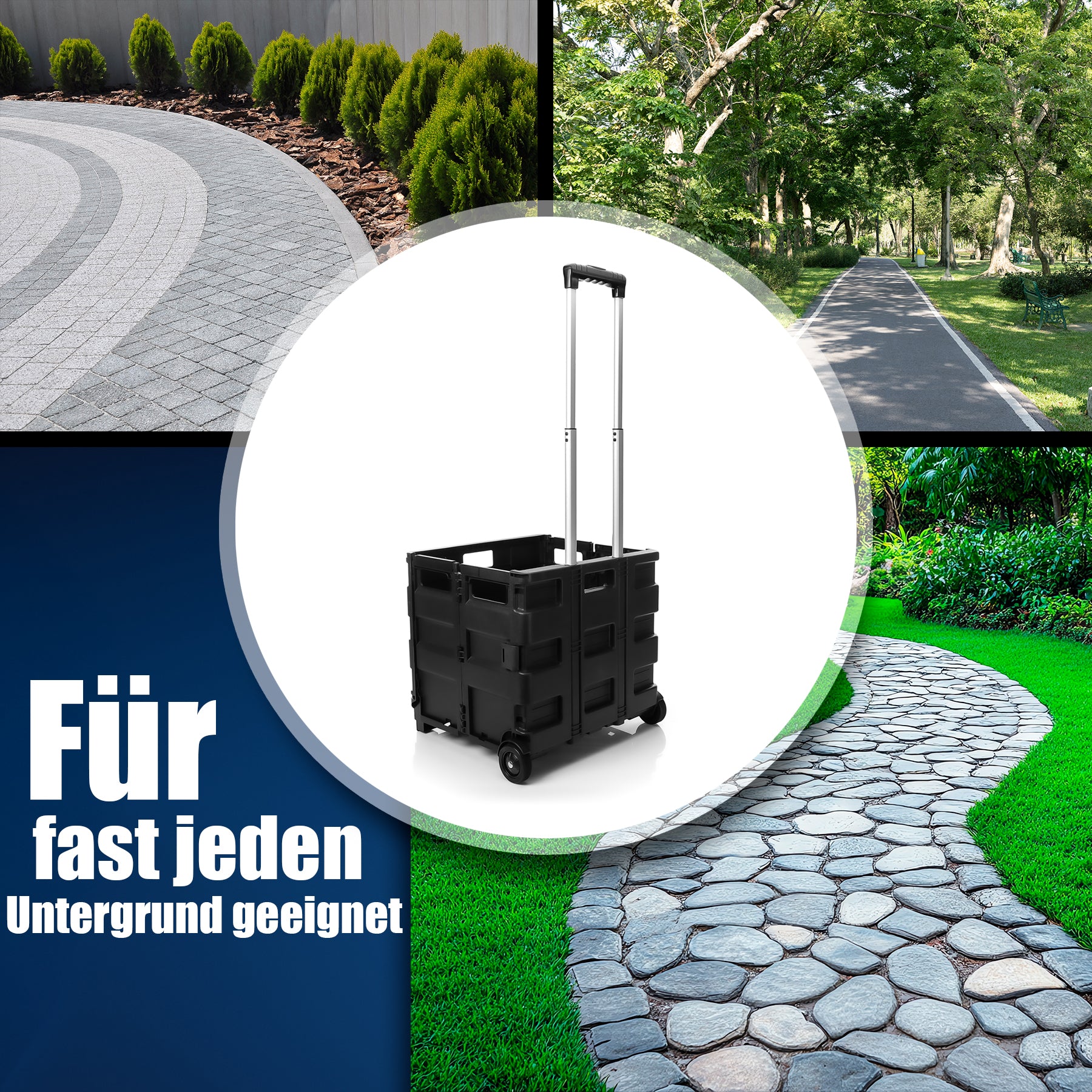 BigDean Haushalt & Alltag Einkaufstrolley klappbar 35 kg
