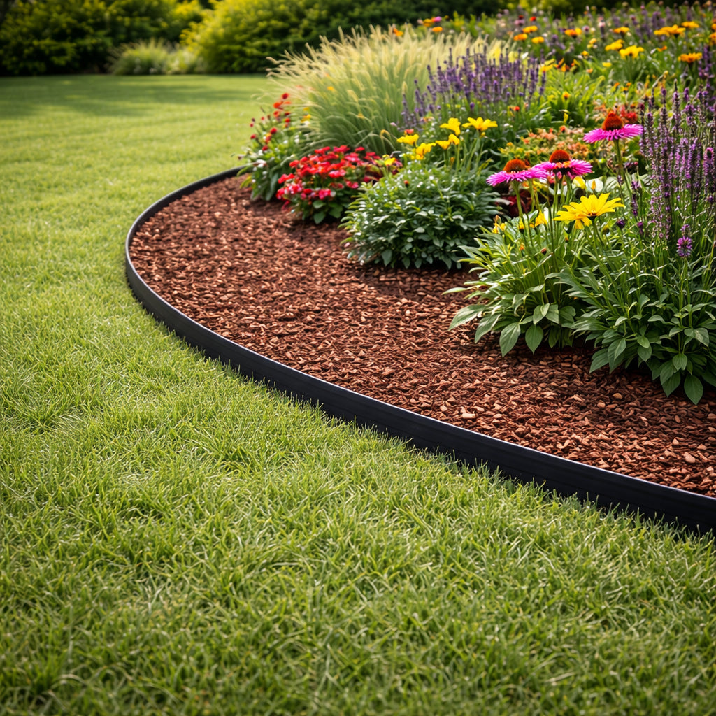BigDean Garten Rasenkante Flexibel 50m x 6cm Komplettset