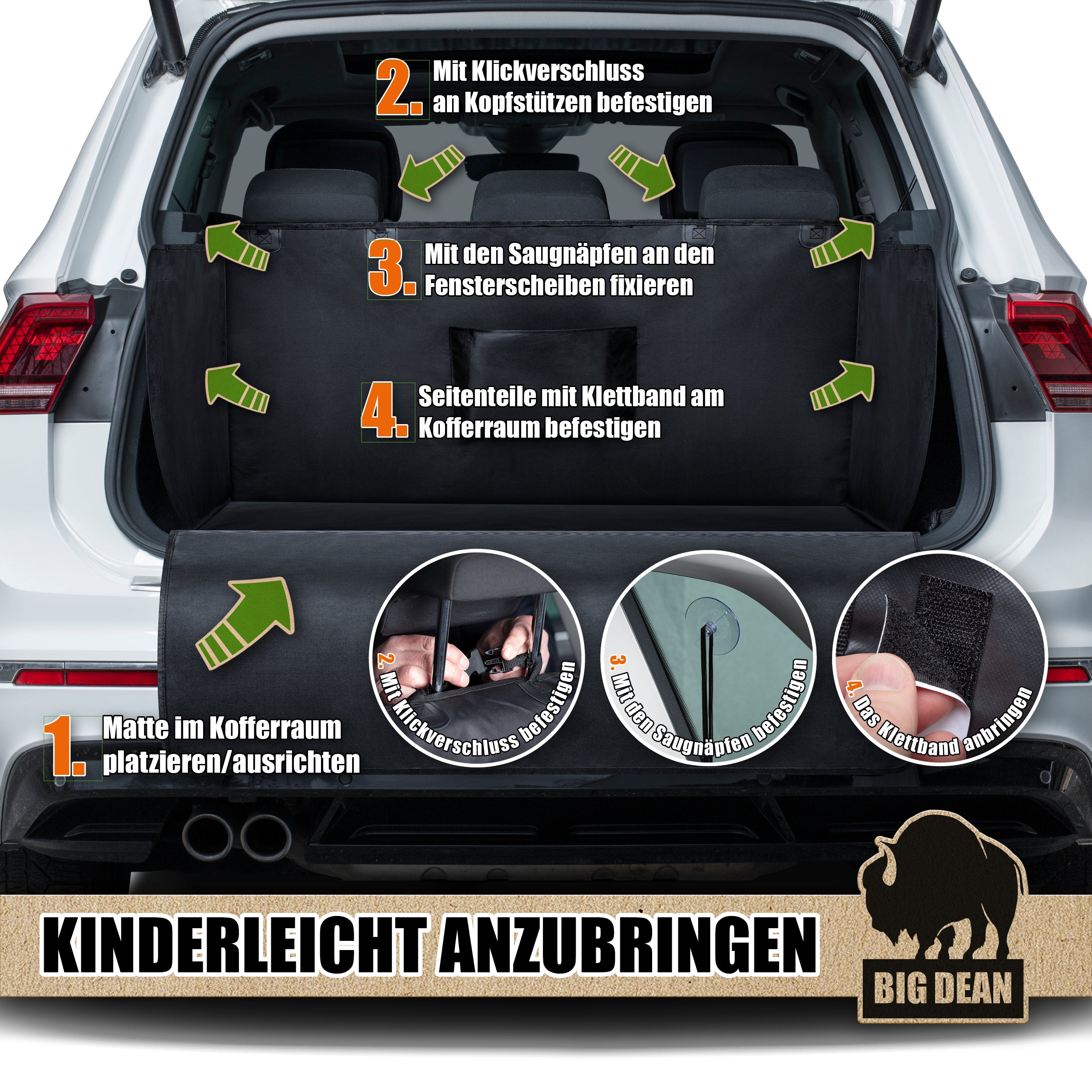 BigDean Kofferraum Schutzmatte Universell Hund Gepäck