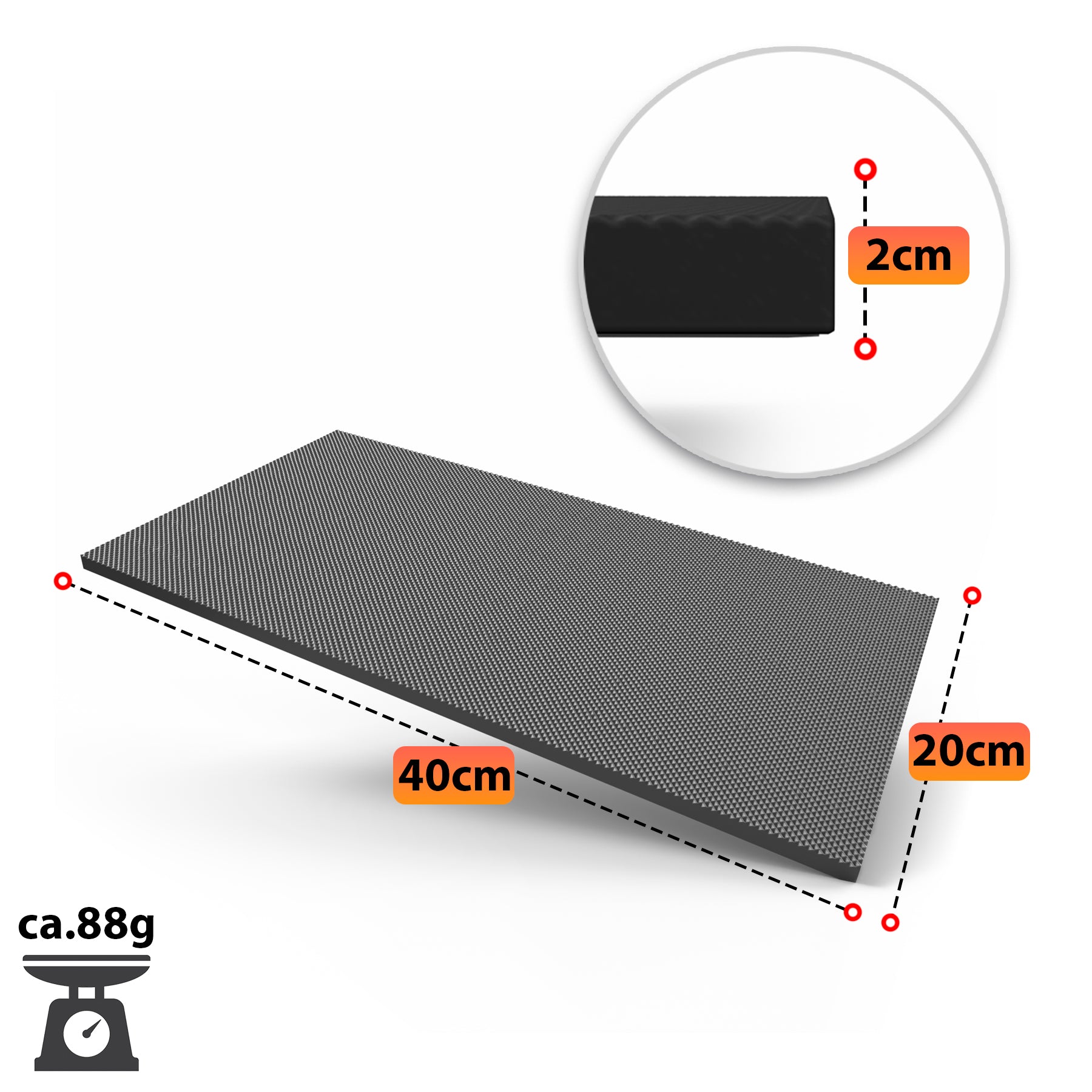 BigDean Garagen Wandschutz 4er-Set Selbstklebend Schwarz