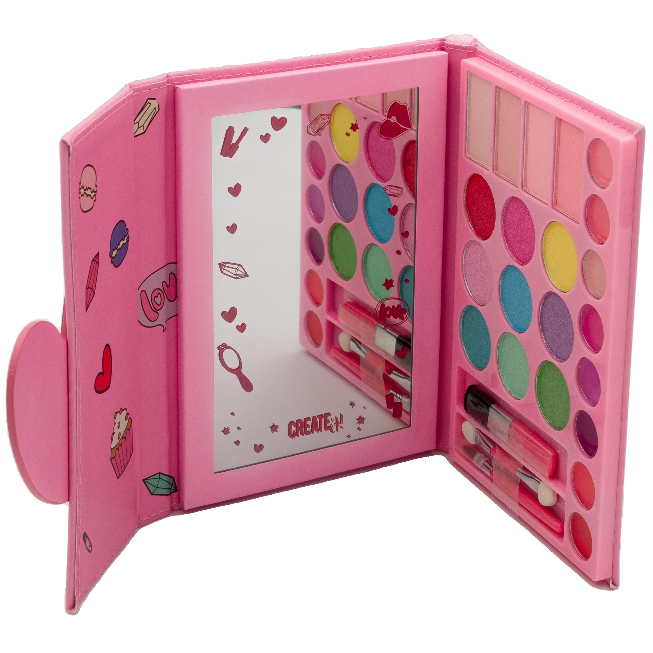 Create It Beauty Cases 84526 Schminkbuch Kunstleder mit Spiegel