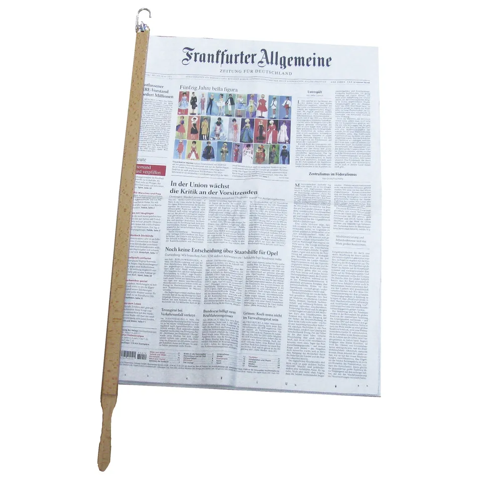 BigDean Haushalt & Alltag Zeitungshalter Primus 60 cm Buche