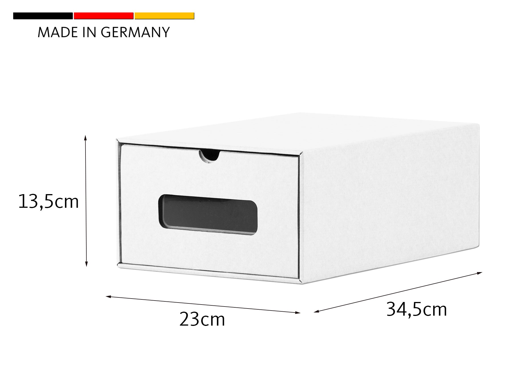 BigDean Haushalt Schuhbox Weiß Sichtfenster 30er-Set stapelbar