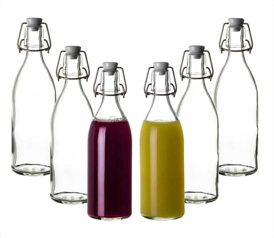 BigDean 6x Glasflaschen Bügelverschluss 500 ml