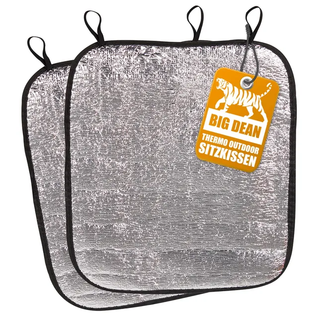 BigDean Thermo Sitzkissen 35x40 Outdoor Alu 2er Set faltbar