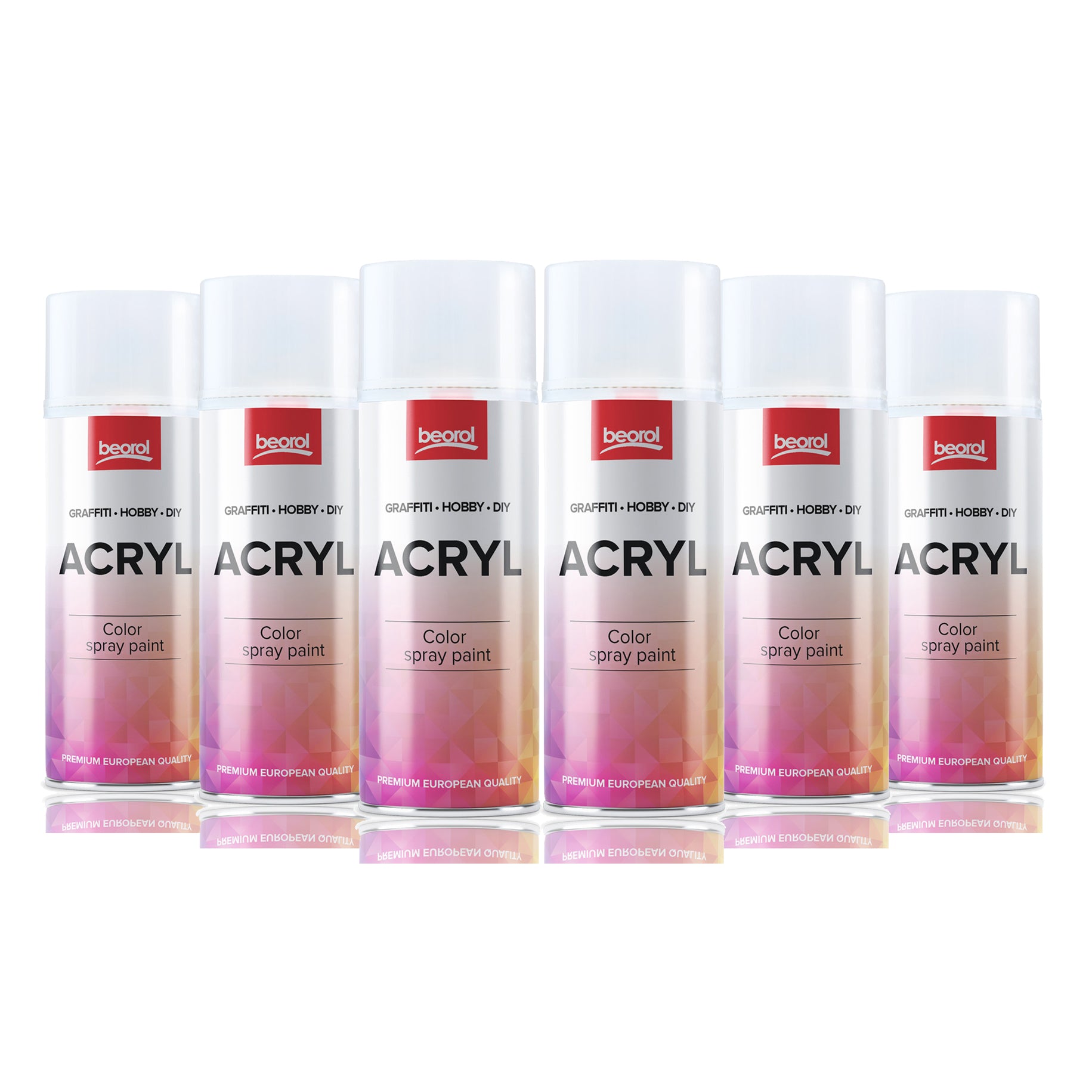 BigDean Klarlack Spray transparent glänzend 6x 400ml