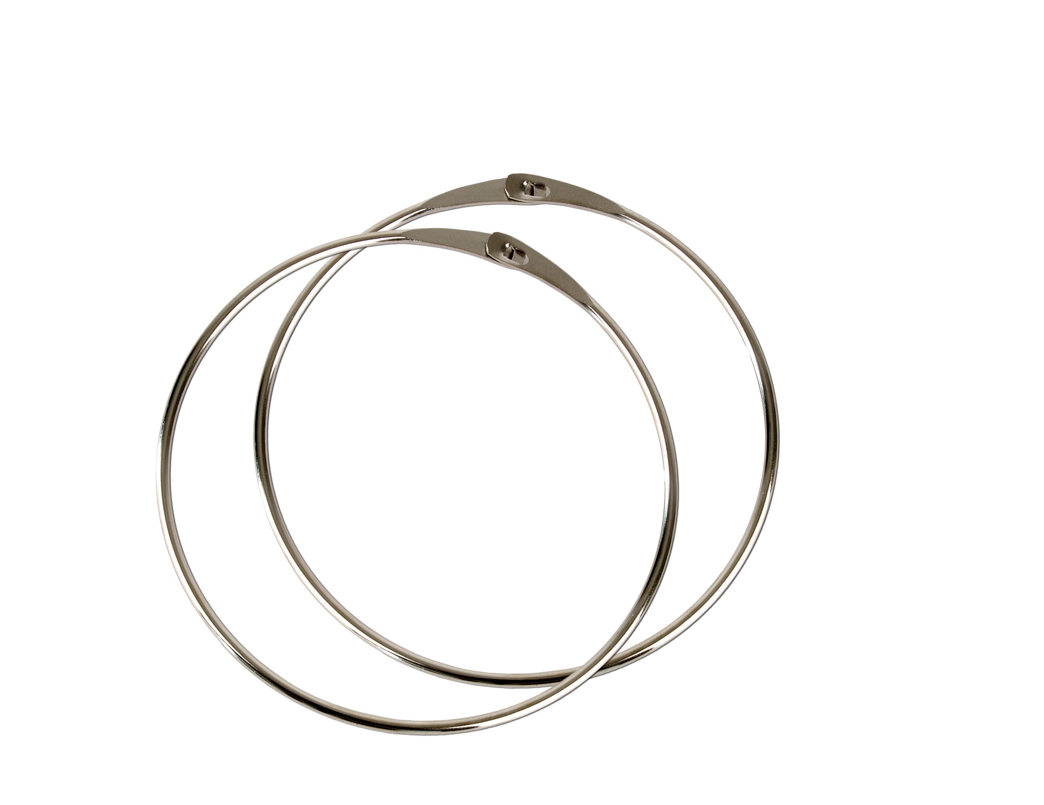 BigDean Warenring Schlüsselring 150 mm 2er Set silber