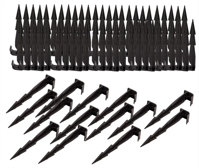 BigDean Garten Erdspieße 16cm 100er Set Schwarz UV-beständig