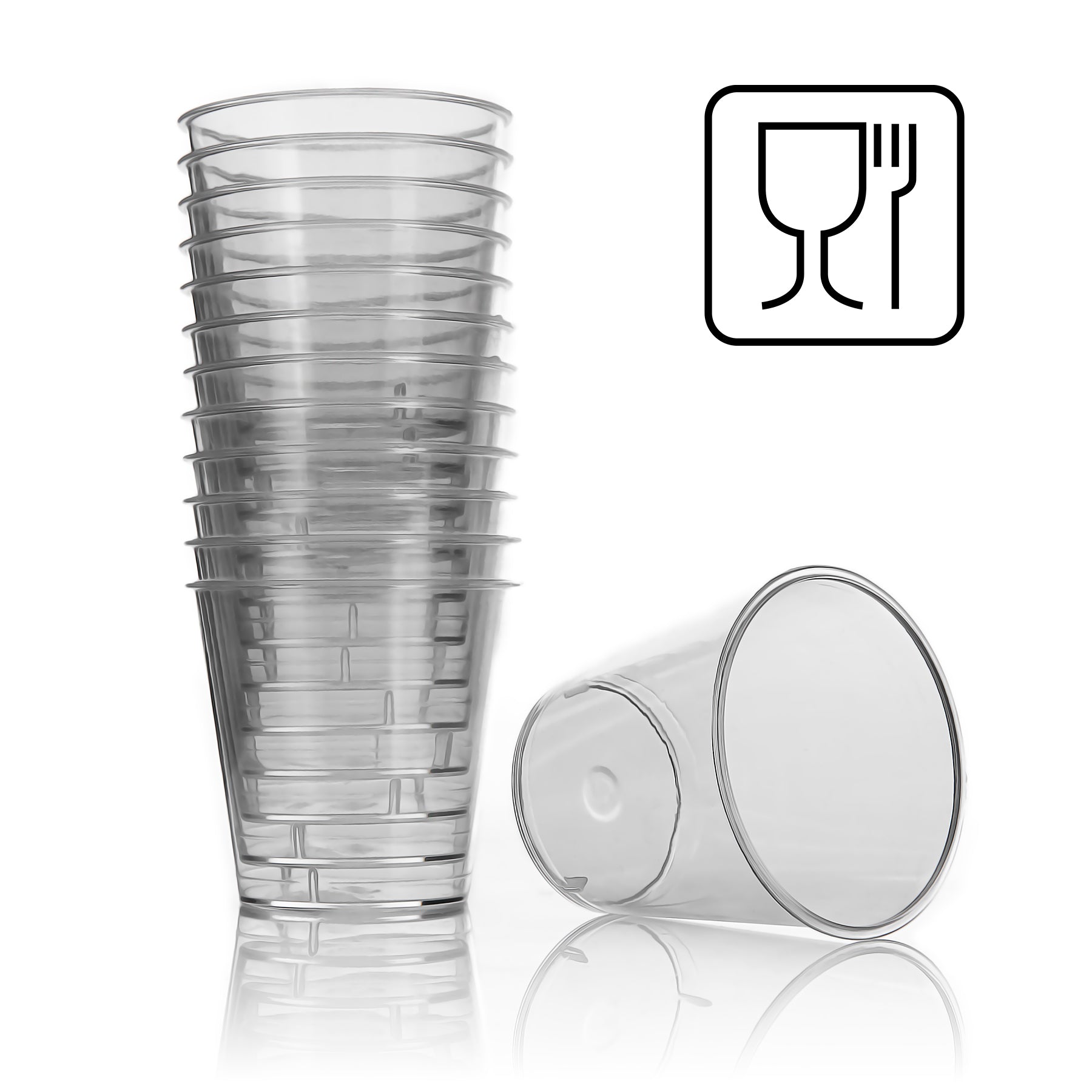 BigDean Küche Schnapsgläser Plastik 3cl Transparent 200 Stück