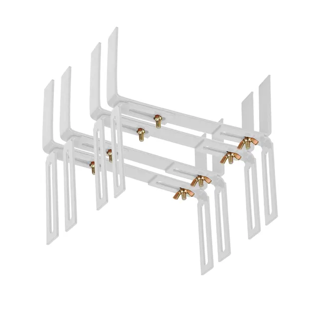 BigDean Blumenkastenhalter Weiß H-Form 4 Stück Standard