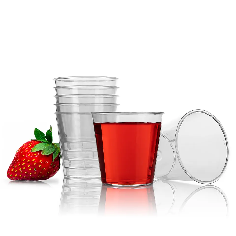 BigDean Küche & Vorrat Schnapsgläser Plastik 3cl 100 Stück transparent