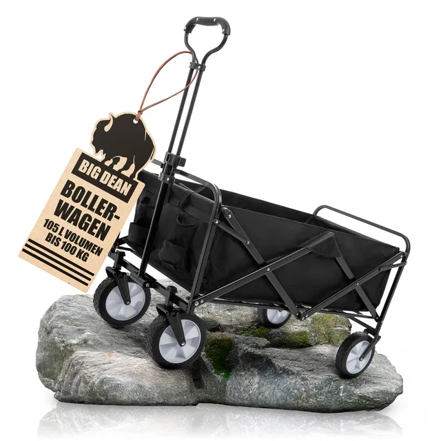 BigDean Garten Bollerwagen faltbar 105L 100 kg belastbar