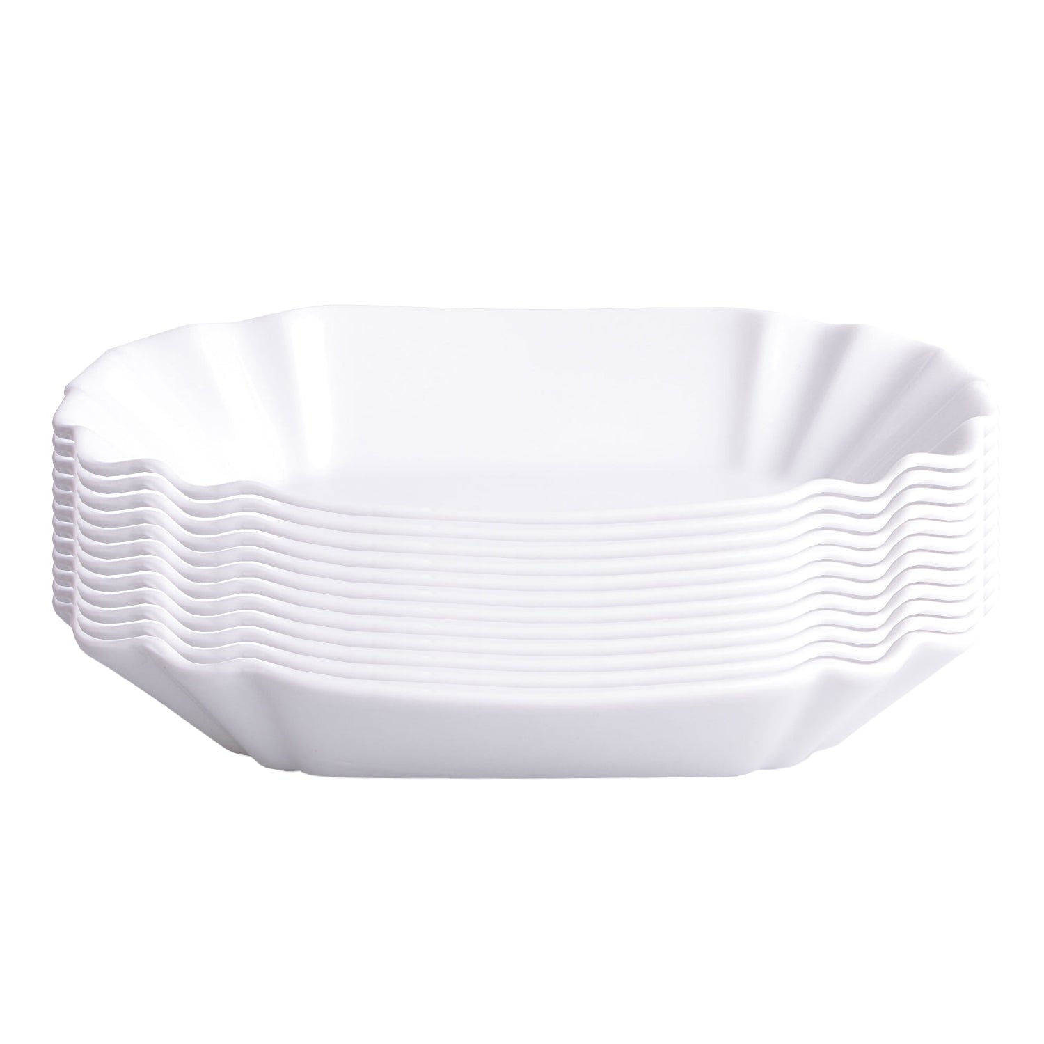 BigDean Küche Pommesschale Porzellan 19,5 cm 12er Weiß