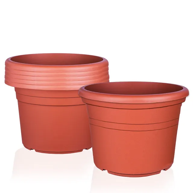 BigDean Blumentopf Ø35 cm terrakotta Kunststoff 6 Stück