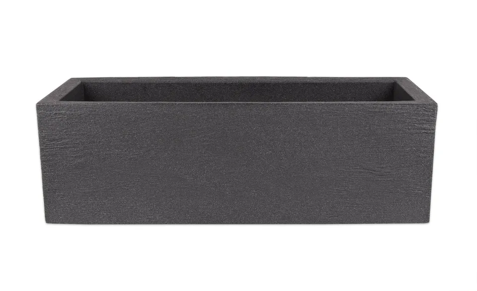 BigDean Pflanzkübel 80x30 cm Granitoptik Pflanztopf Anthrazit
