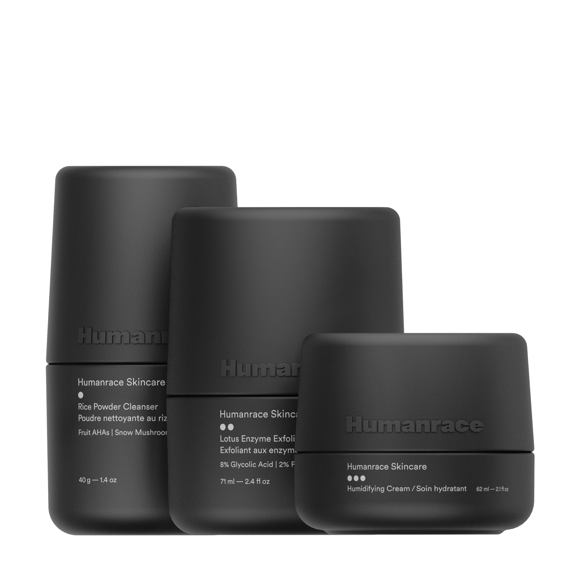 Humanrace Kits Black Routine Gesichtsset schwarz 3-teilig