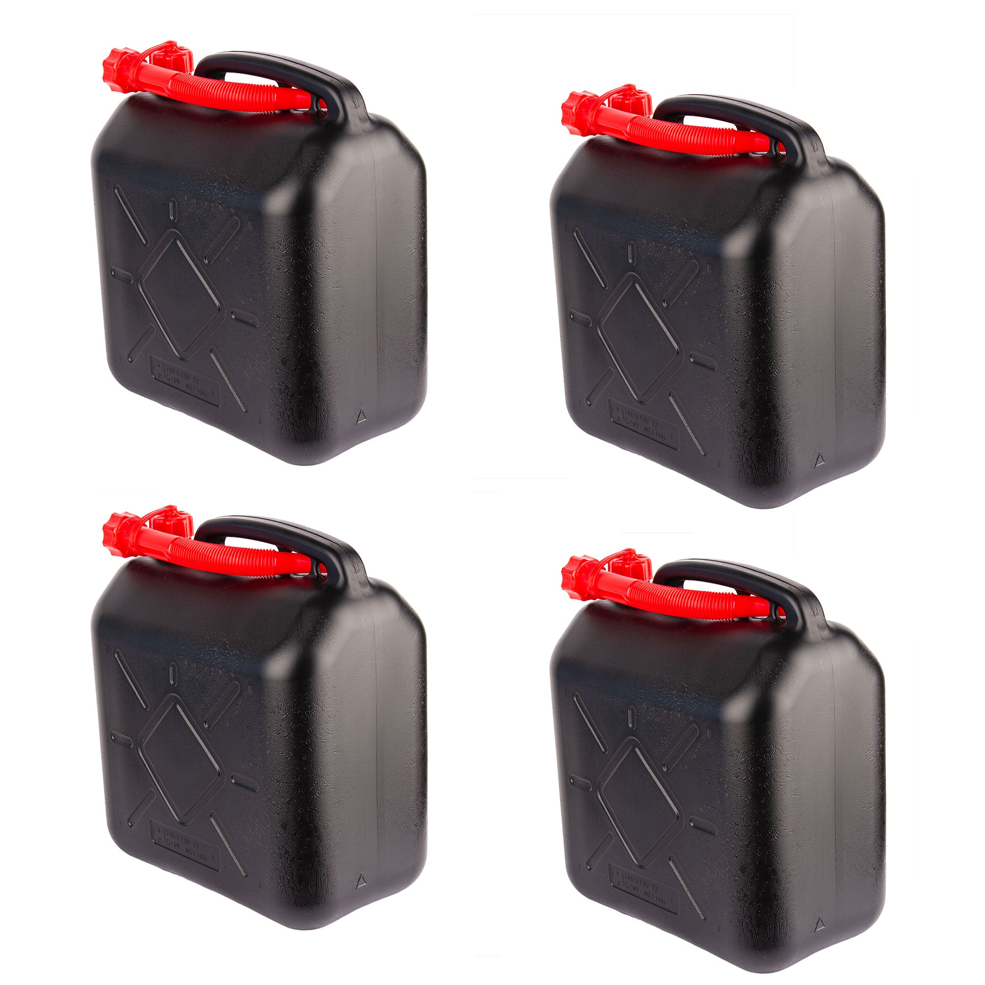 BigDean Haushalt Benzinkanister 4x20 L mit Ausgießer UN schwarz