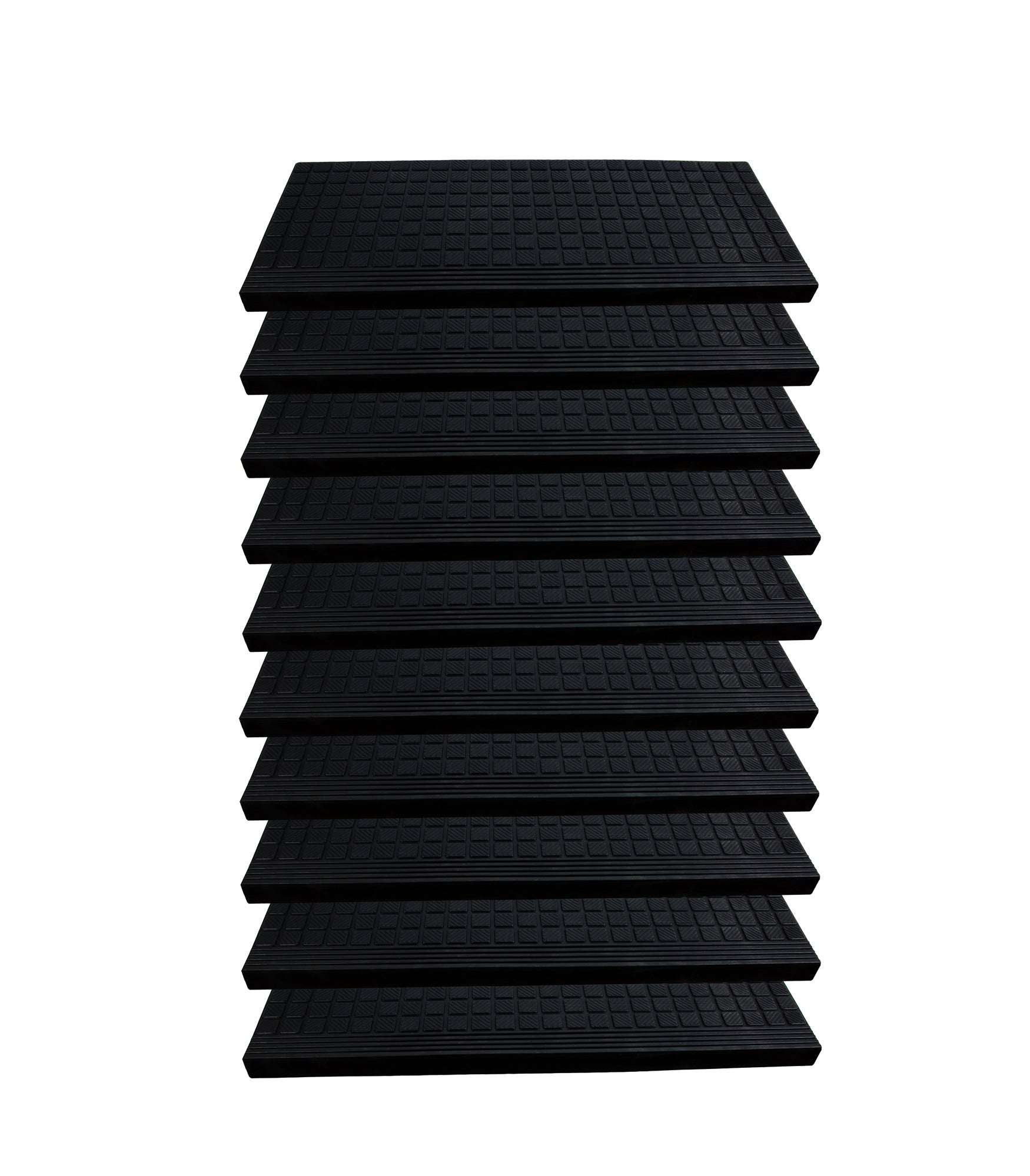 BigDean Stufenmatte Gummi 65x26cm 10 Stück rutschfest