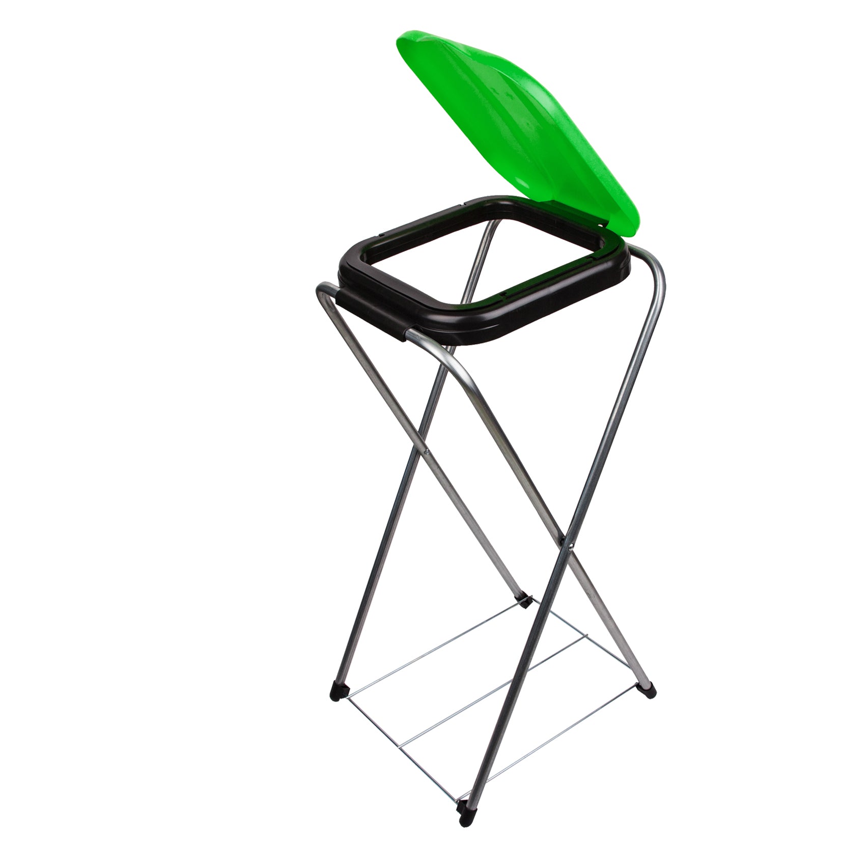 BigDean Haushalt Müllsackständer EasyFix Grün 120L Metall