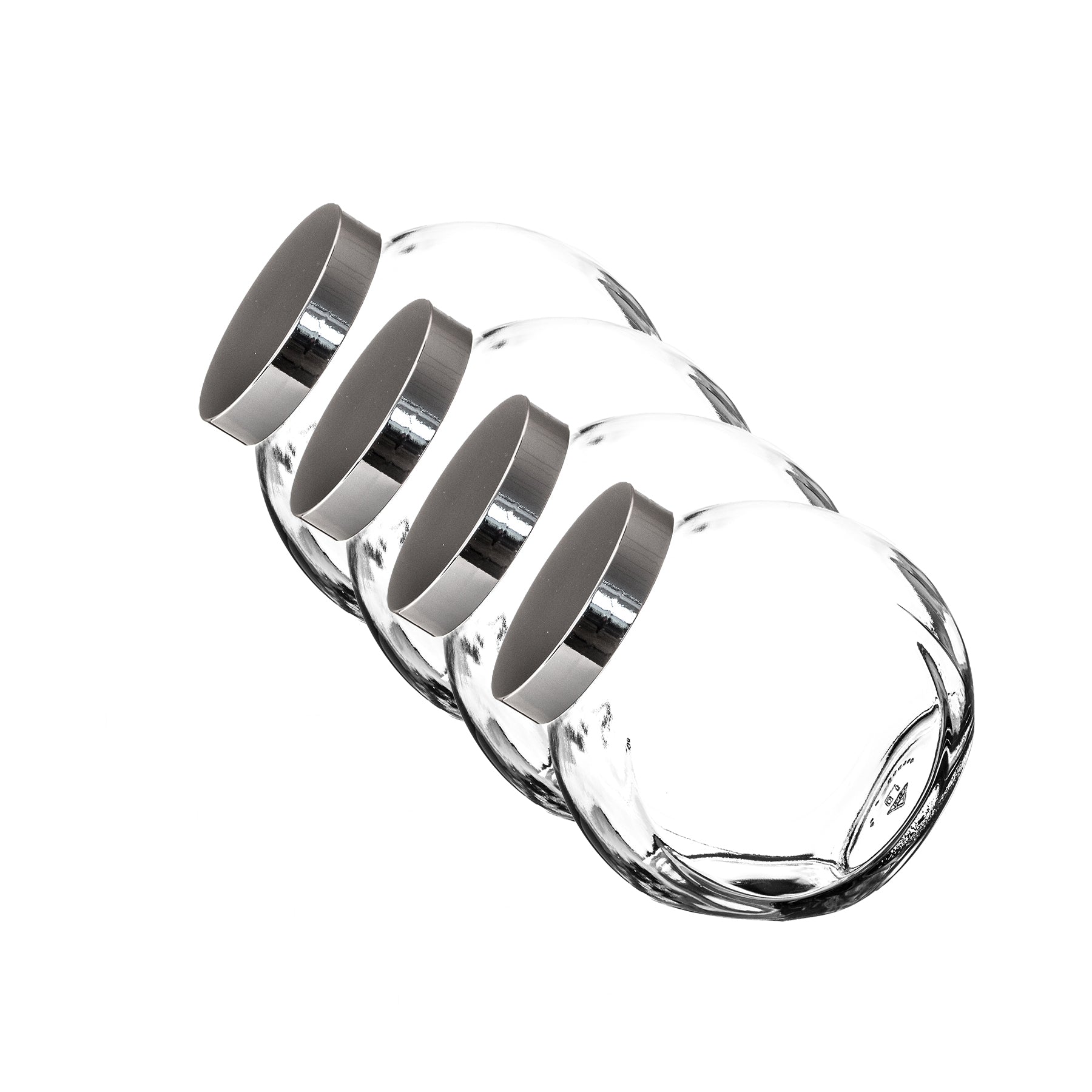 BigDean Bonbonglas 2 Liter 4er Set Glas Schraubdeckel