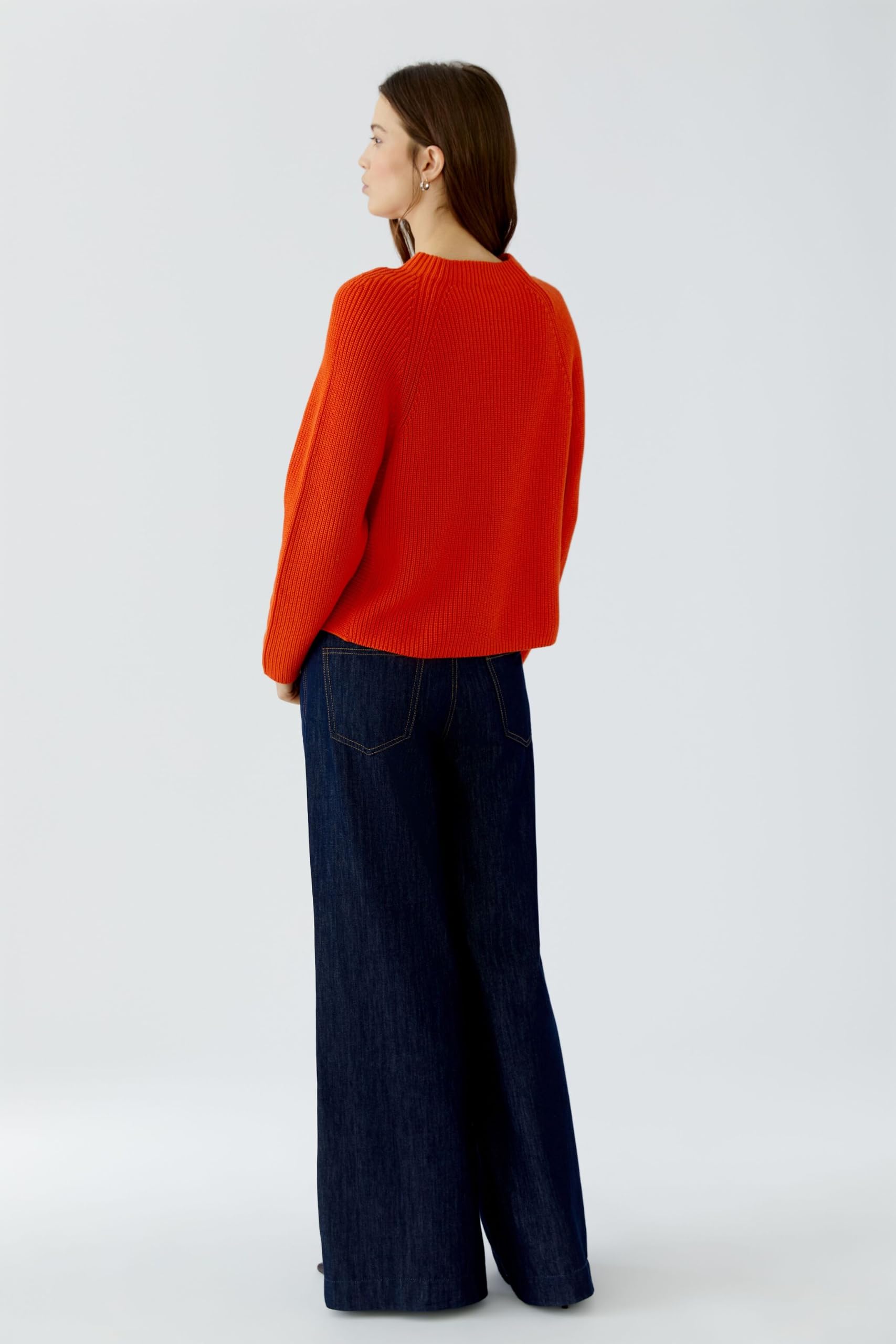 OUI RIYA Pullover Uni Baumwolle Bramble Berry