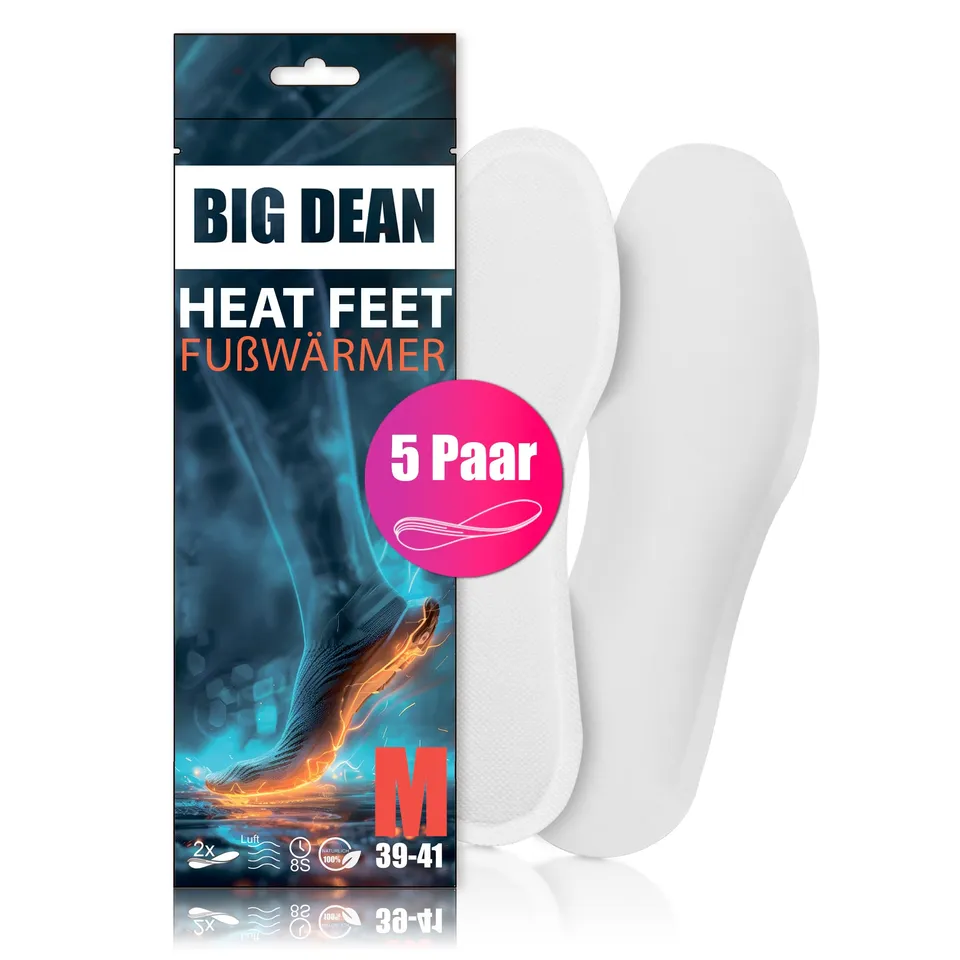BigDean Haushalt Fußwärmer 39-41 5 Paar 8h Wärme