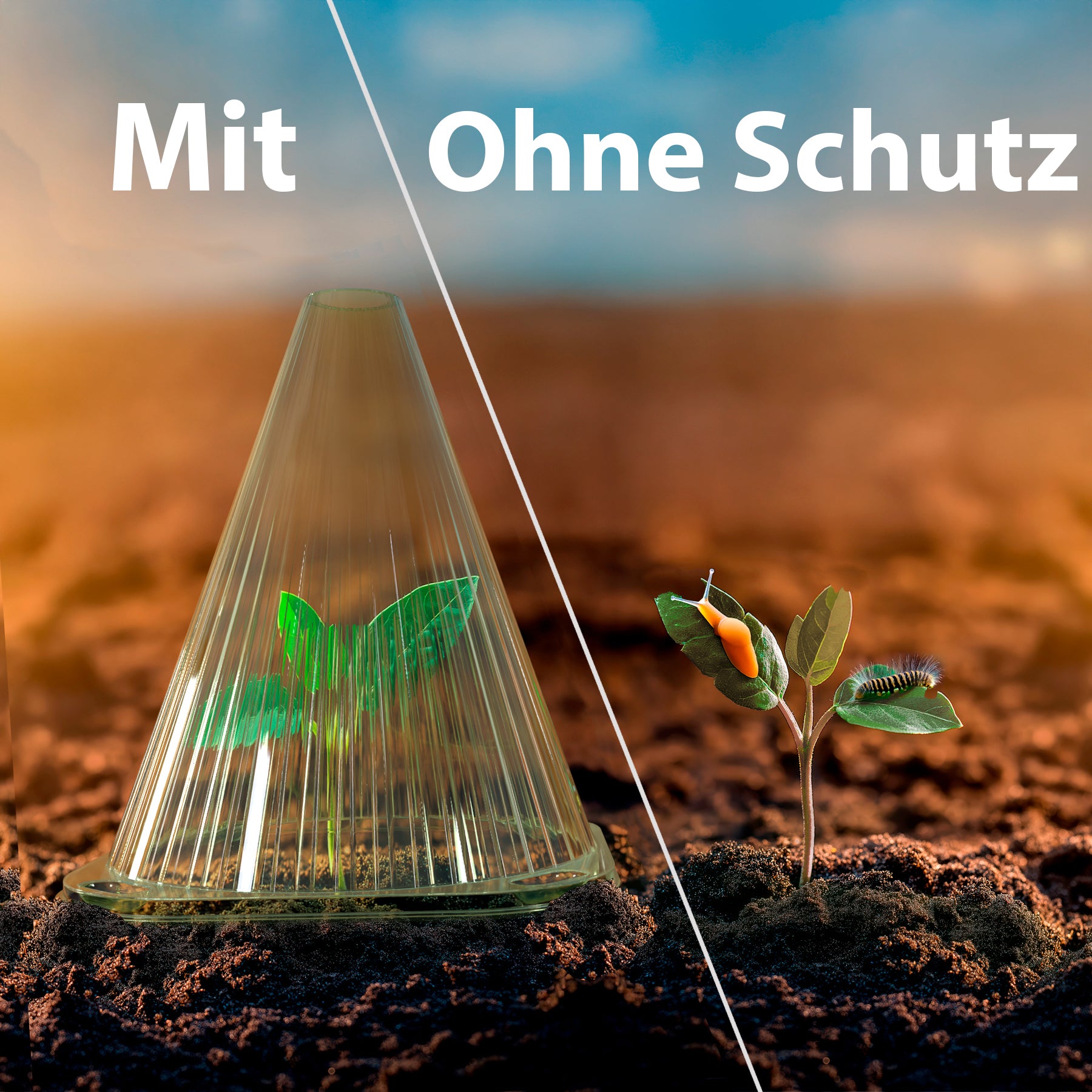 BigDean Garten Pflanzenhut Grün 96er Pack Frostschutz