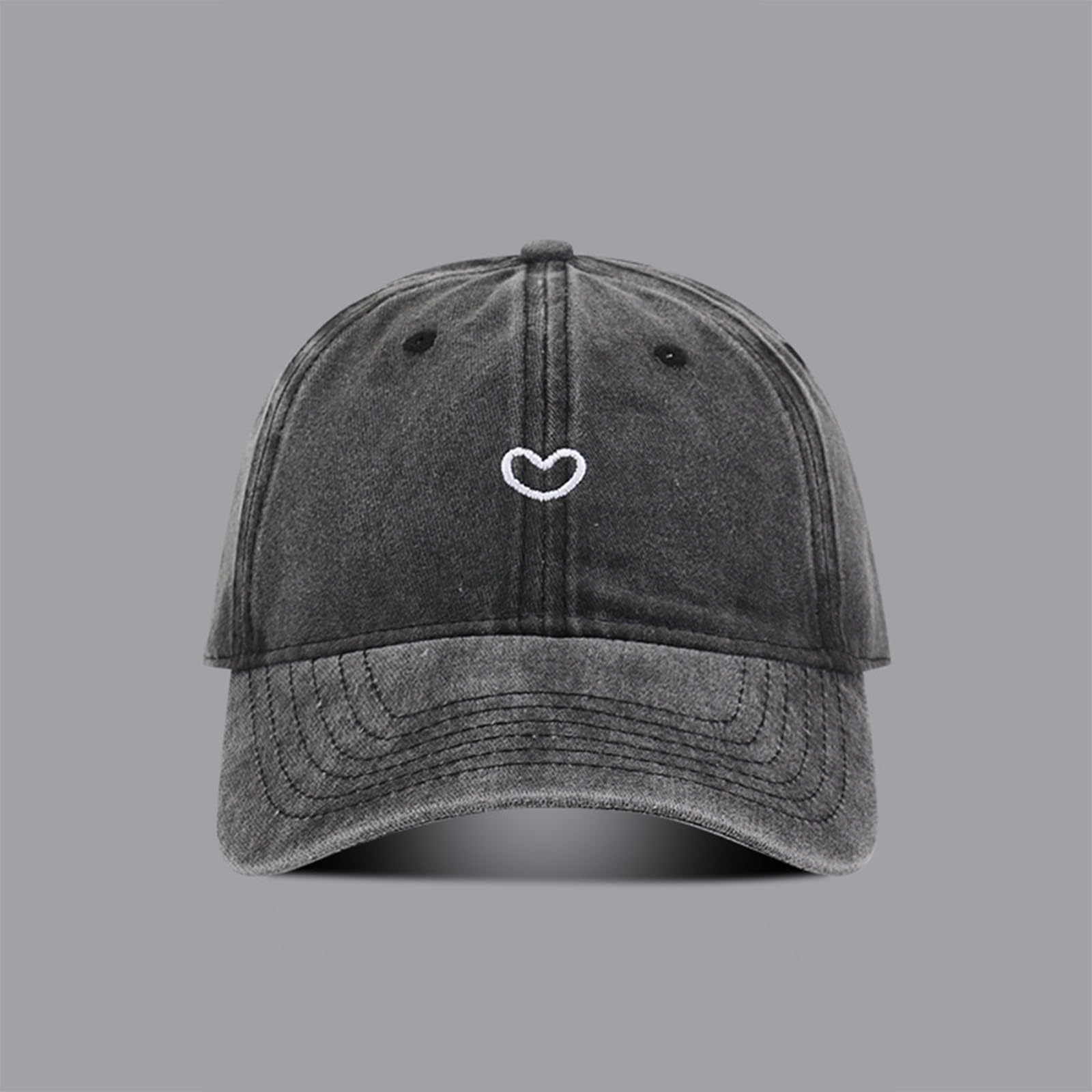 Luadnysin Caps Basecap Schwarz Baumwolle Sonnenschutz