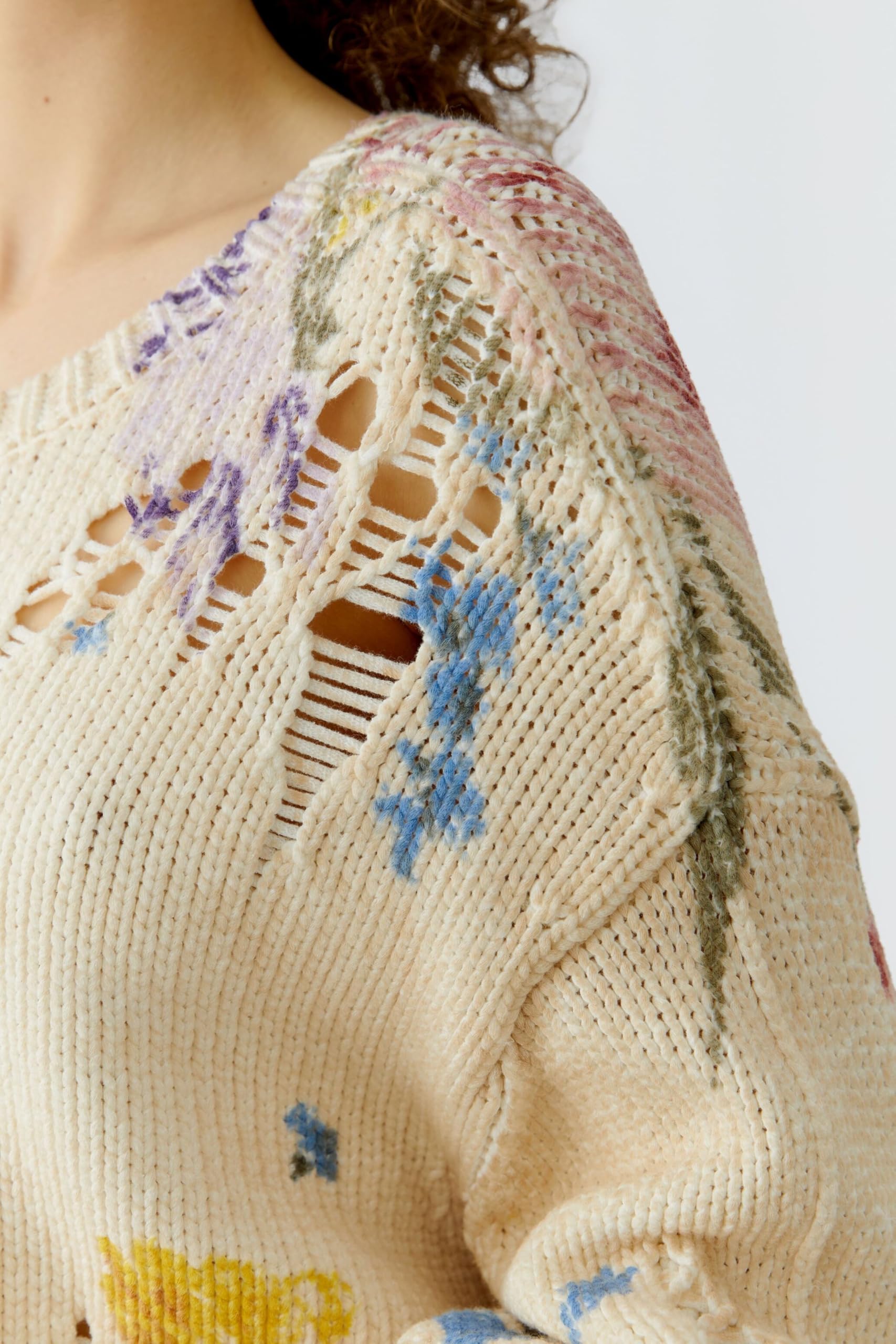 OUI Pullover Floral lässig Vintage für Damen